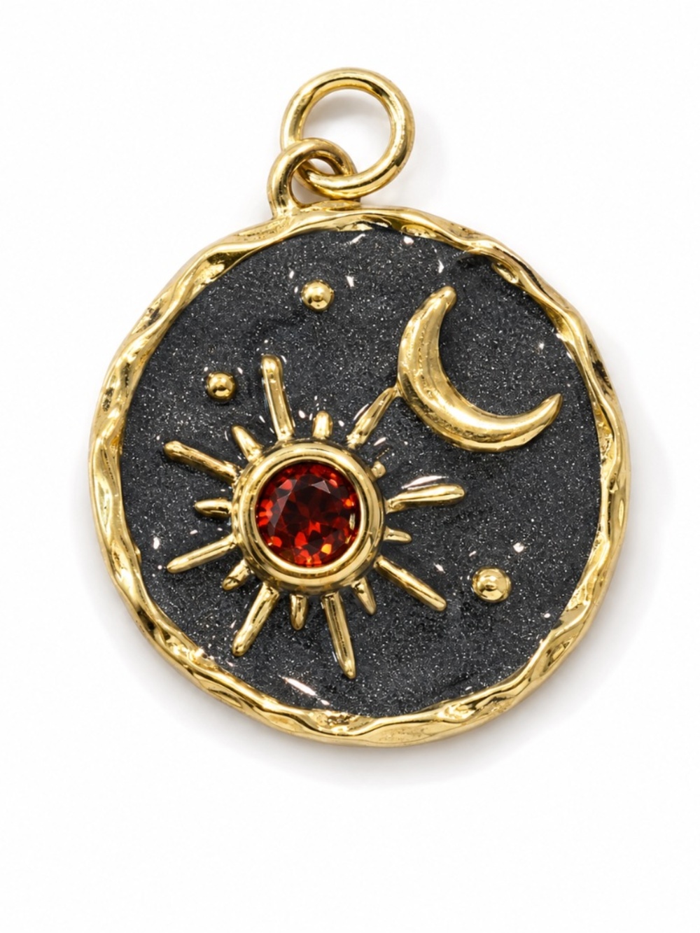 NWT Black Celestial Sun & Moon Pendant